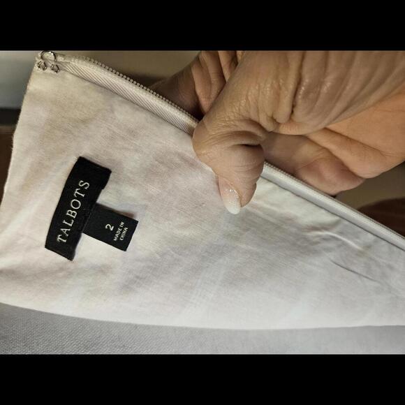 Talbots Striped Summer Dress with Embroidered Detail - Picture 6 of 9